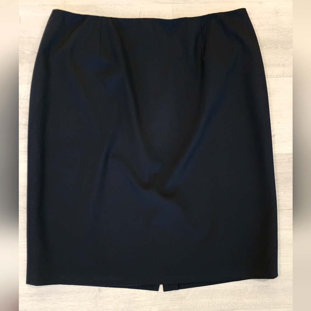 [14-16] Lafayette 148 New York Midnight Navy Pencil Skirt